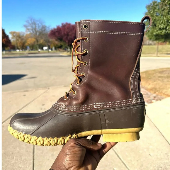 L.L. Bean 10” Leather Hunting Boots Women’s Size 10 - Picture 12 of 13